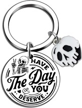 Stocking Stuffers Skull Gifts For Women Halloween Keychain Goth Quirky W... - £12.36 GBP