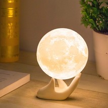 3D Moon Lamp With 3.5 Inch Ceramic Base, Valentine&#39;S Gift Led Night Light, Mood  - £27.17 GBP