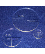 Laser Cut Quilt Templates- 3 Piece Circles -1&quot;, 2&quot;, 3&quot;  Clear Acrylic 1/4&quot; - £15.60 GBP