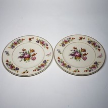 Set of 2 VTG Sharon Old Ivory Syracuse China 6.25&quot; Bread Plates USA Disc... - £13.54 GBP