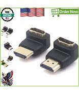 Gold-Plated HDMI 3D &amp; 4K Right Angle Adapter - 2-Pack for Better Connection - $175.30 MXN