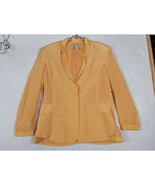 Paolo Gucci Womens Silk Blazer Size 12 Orange Yellow - $49.68