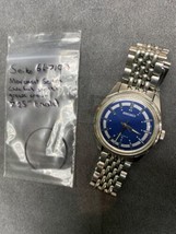  Vintage Men’s Seiko 66-7109 Blue Tuxedo Watch W/ Beads of Rice Bracelet - £274.43 GBP