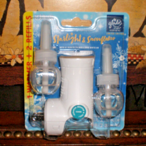 Glade Starlight &amp; Snowflakes Plugins Scents Oil 1 Pack With 2 Refills &amp; 1 Warmer - £10.72 GBP