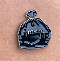 Men Are Trash Enamel Pin ♡ Funny Garbage Bag Novelty Anti-Love Breakup G... - $8.90