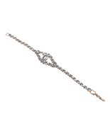 Vintage Blue Rhinestone Bracelet Small 6.25 Inches Stunning! - $214.58 MXN