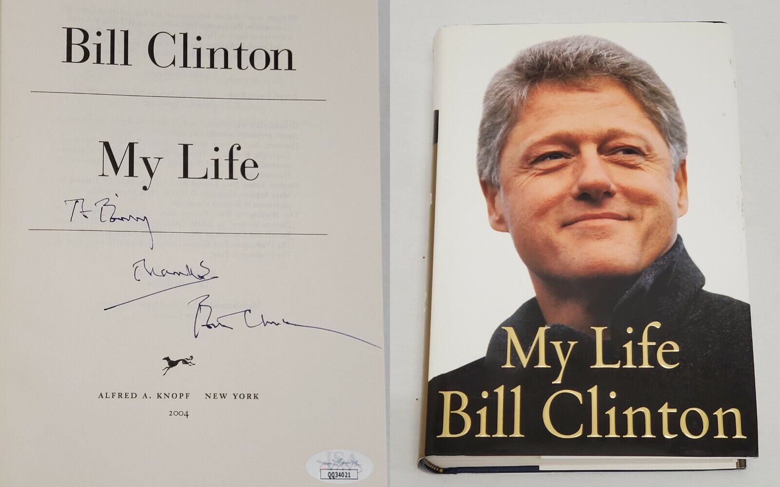 Primary image for Bill Clinton Signed 2004 My Life 1st Edition Hardcover Book JSA
