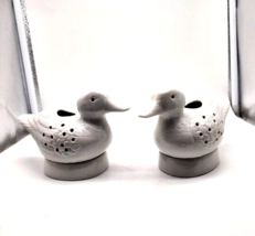 Ducks Set of Two White Ceramic Candleholders Potpourri - £21.67 GBP