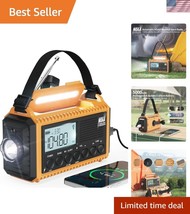 Advanced 5000mAh Weather Alert Radio with USB Charging &amp; Adjustable Brig... - $1,008.82 MXN