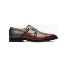 Stacy Adams Raythorne Cap Toe Double Monk Strap Shoes Gray Brown 25671-971 image 2