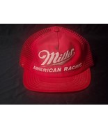 Vintage MILLER AMERICAN RACING Hat Snapback Trucker Mesh Beer Cap - ONE ... - $18.79