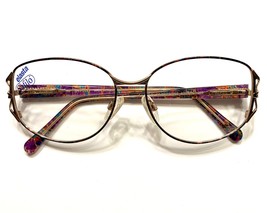 Large Safilo Emozioni 4203/N Gold Multi Color Eyeglasses Made In Italy - £90.72 GBP