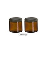 Perfume Studio Thick Straight Sided 4oz Amber Glass Jar with Black BPA F... - $238.99 MXN