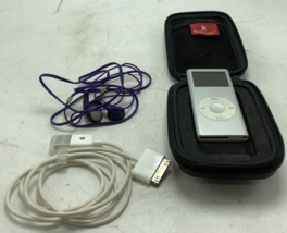 Apple A1199 Silver iPod Nano 2nd Gen4GB Tested Silver case Charger Bundle - £21.89 GBP