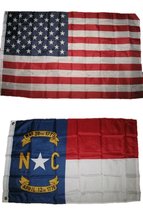 AES 2x3 2&#39;x3&#39; Wholesale Lot Combo: USA American w/State of North Carolin... - $8.44