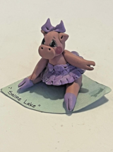 Vintage Artist Miniature Pig Ballerina Polymer Clay Figure Signed Swine Lake - £14.21 GBP