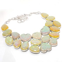 Yellow Australian Triplet Opal Gemstone Handmade Necklace Jewelry 18&quot; SA 4347 - £16.67 GBP