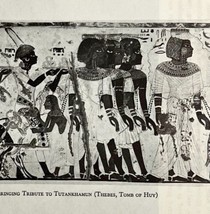 1942 Egypt Nubian Tribute to Tutankhamun Historical Print Antique Epheme... - $20.98