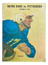 Notre Dame vs Pittsburgh October 9 1954 Official Game Program - £38.54 GBP