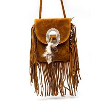 Women Pu Leather Bag Female Fashion Shoulder Bags Famous  Crossbody Bags Fringe  - £28.68 GBP