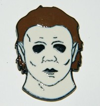 Halloween Movie Michael Myers Face Wearing Shatner Mask Metal Enamel Pin NEW - £6.26 GBP