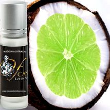 Tahitian Coconut Lime Premium Scented Roll On Fragrance Perfume Oil Vegan - £10.39 GBP+