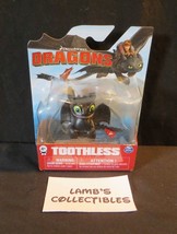Dreamworks Dragons Begging Toothless action mini figure Night fury Smiling 3&quot;  - £38.76 GBP