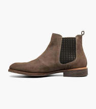 Men's Stacy Adams Gabriel Plain Toe Chelsea Boot Mushroom Suede Dressy 25625-051 image 2