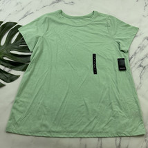 Torrid Classic Fit Crew Neck Tee Top Plus Size 2x New Grayed Jade Green ... - $21.77