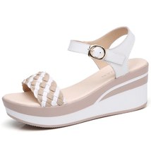 New Summer Sandals Woman Wees Platform Sandals Fashion Women Flat Shoes Buckle S - £46.49 GBP