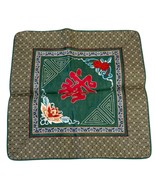 Vintage Chinese Silk Embroidered Square Cushion Cover With Floral &amp; Geom... - $33.60