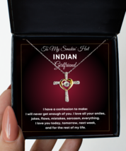 Necklace Present For Indian Girlfriend - Jewelry Cross Pendant Valentines Day  - £40.05 GBP