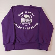 Just Hoods by AWDis JHA030 THE NEON BISON Men's Purple Pullover Sweater Size S image 14