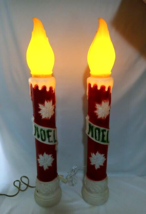 Christmas Blow Mold Noel Candles 39” Empire Working, New Lights Cords! - £100.22 GBP