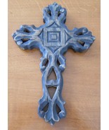 Ornate Decorative Wooden Cross Made in India 12&quot; x 8.25&quot; - $23.90