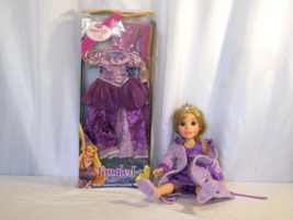 Disney Princess Toddler RAPUNZEL 18&quot; Doll By JAKKS + Royal Sleepwear ensemble - £23.37 GBP