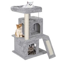 34&quot; Cat Tree Tower For Multiple Cats W/Sisal Posts, Scratching Board Mul... - £56.57 GBP