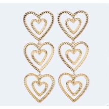 SUGARFIX by Baublebar Stacked Gold Heart Drop Earrings - Gold - $9.79