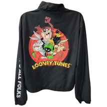 Looney Tunes Unisex Mens Womens M 1/2 zip pullover rain Jacket Black Bug... - $402.08 MXN