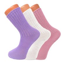 AWS/American Made Women&#39;s Loose Fitting Crew Socks Soft and Cozy 3 Pairs Size 9- - £9.33 GBP