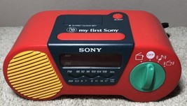 My First Sony Childrens AM FM Alarm Clock Radio Model ICF-C6000 Vintage ... - $18.76