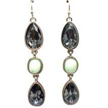 silver Tone Triple Drop Earrings - $10.94 CAD