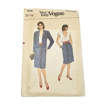 Very Easy Vogue 8926 Misses Jacket Skirt Blouse Size 10 Pattern uncut - £7.00 GBP