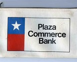 Plaza Commerce Bank Zipper Bag Houston Texas 1970&#39;s - £17.40 GBP