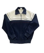 Adidas Jacket Blue White Striped Classic Full Zip Men’s Size Large - £25.00 GBP