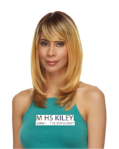 WEST BAY MANE MUSE HS KILEY STRAIGHT SYNTHETIC  WIG WITH BANGS HEAT FRIE... - £11.93 GBP