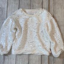Art Class White Sequin Top 4/5 - $11.52