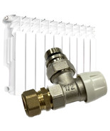 1/2&quot; Brass Thermostatic Radiator Valve Angle Type  90° Pattern Floor Hea... - $25.23