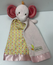 Kids Preferred Lovey Security Blanket Plush Pink Elephant Satin Dot Healthy Baby - £8.20 GBP