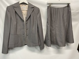Calvin Klein 2 PC Skirt Suit Set Classic Elegant Career Beige/ Taupe Lined 2 - £38.63 GBP